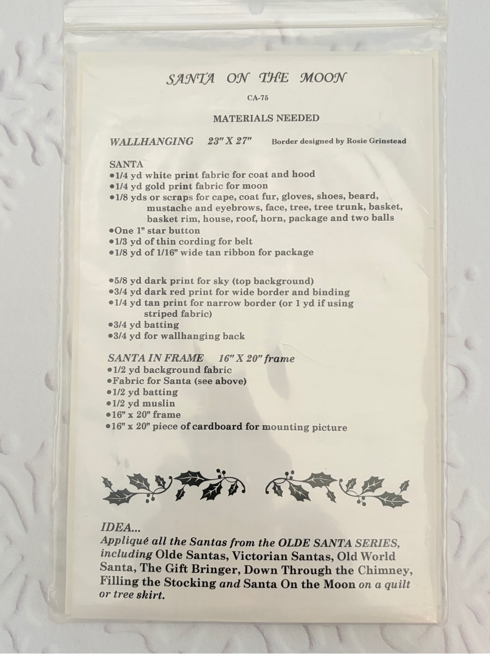 Christmas Quilt Pattern Lot | Santa Nativity Stained Glass (Vintage Classic) - Picture 5 of 13